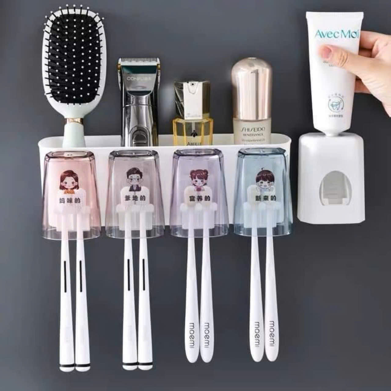 BỘ NHẢ KEM ĐÁNH RĂNG KÈM 4 CỐC