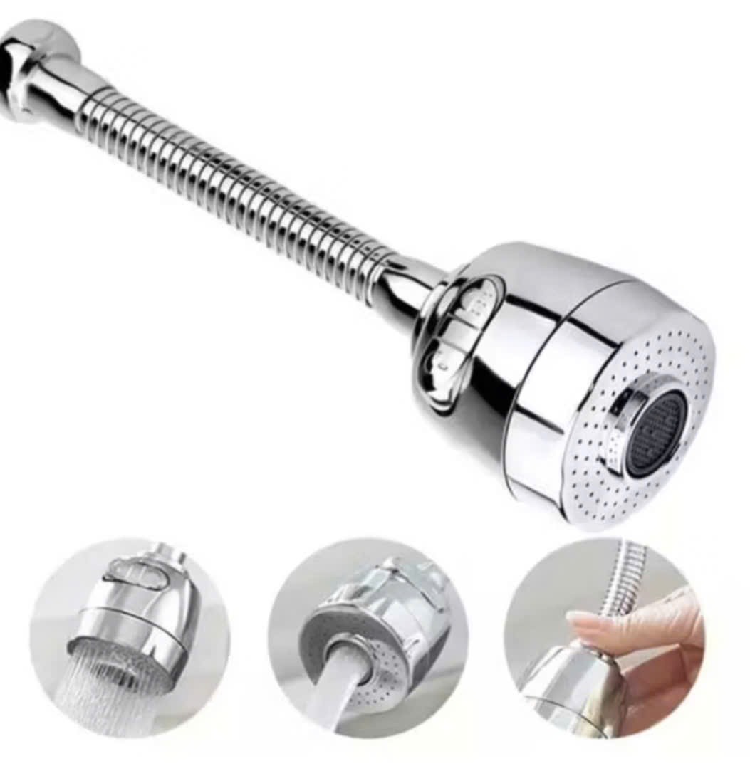 Đầu vòi tăng áp inox xoay 360 độ nhiều chế độ tiết kiệm nước