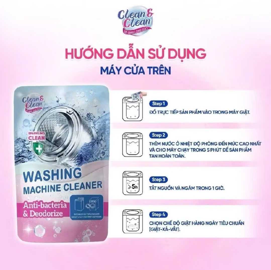 BỘT TẤY LỒNG MÁY GIẶT BLUE LOẠI MỚI 💦hiệu Clean Clean 300gr