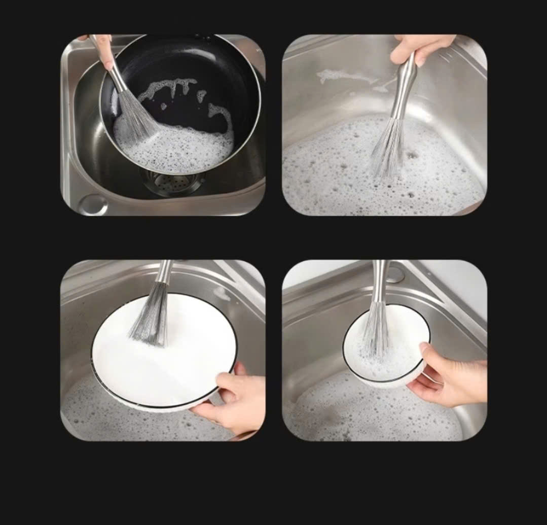 Bàn Chải Cọ Chén Bát Inox 304