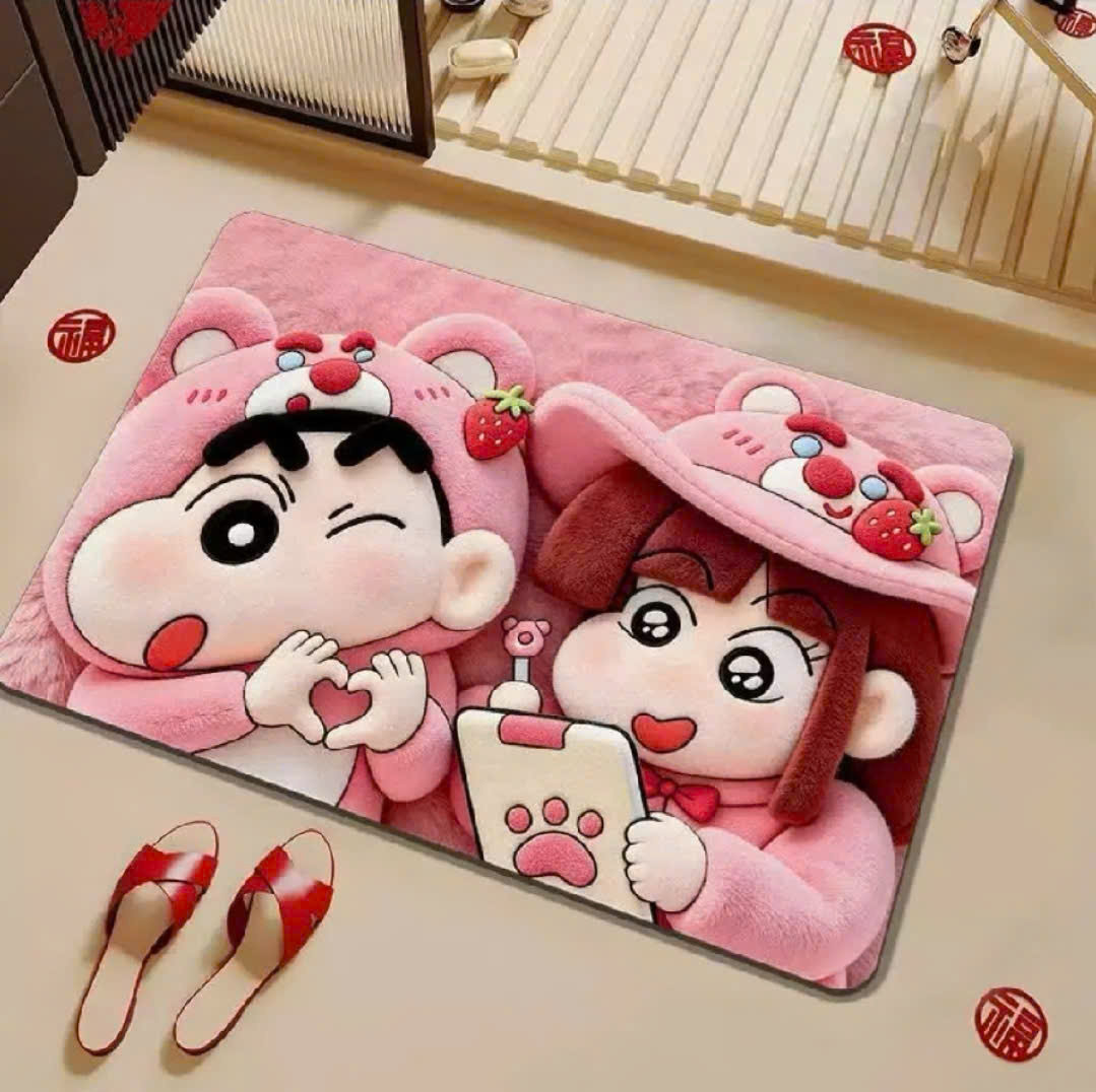 Thảm Chân Hoạt Hình Crayon Shin