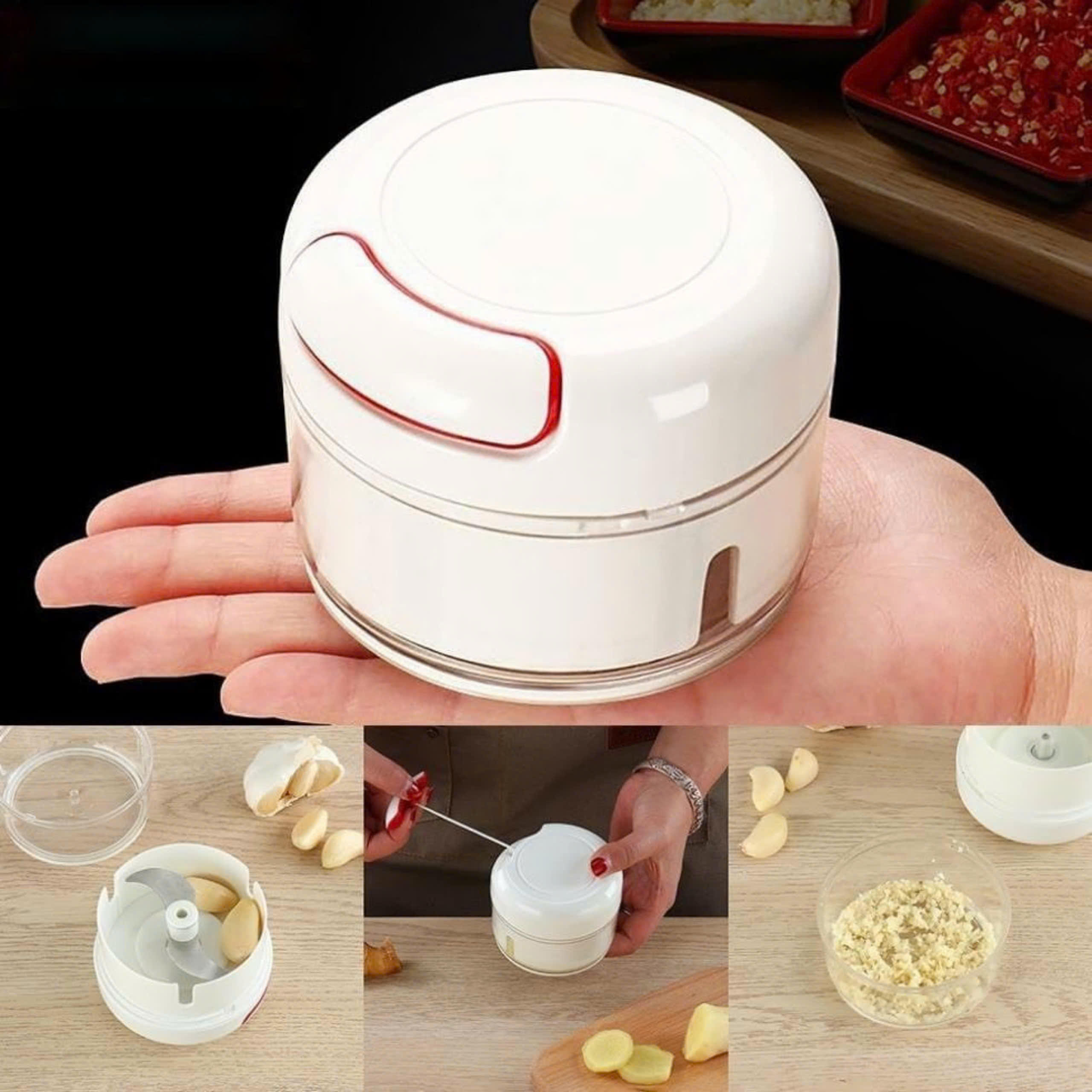 MÁY CHOPPER XAY TỎI THỊT THỰC PHẨM BẰNG TAY