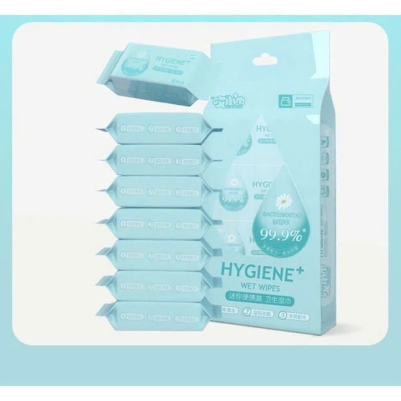 SET 8 GÓI KHĂN ƯỚT MINI TIỆN DỤNG HÌNH SIÊU DỄ THƯƠNG