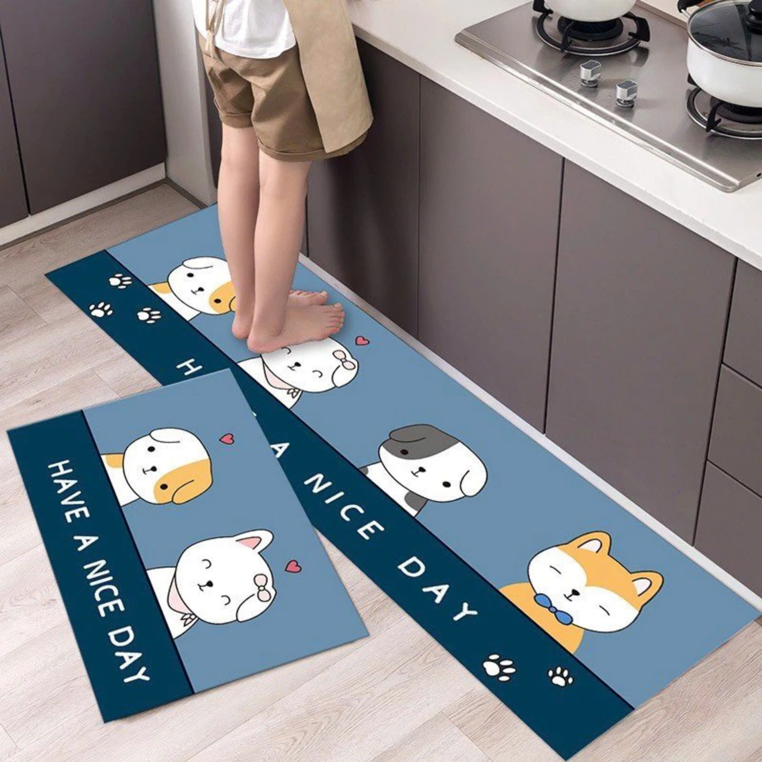 SET 2 THẢM BẾP HÌNH THÚ CUTE