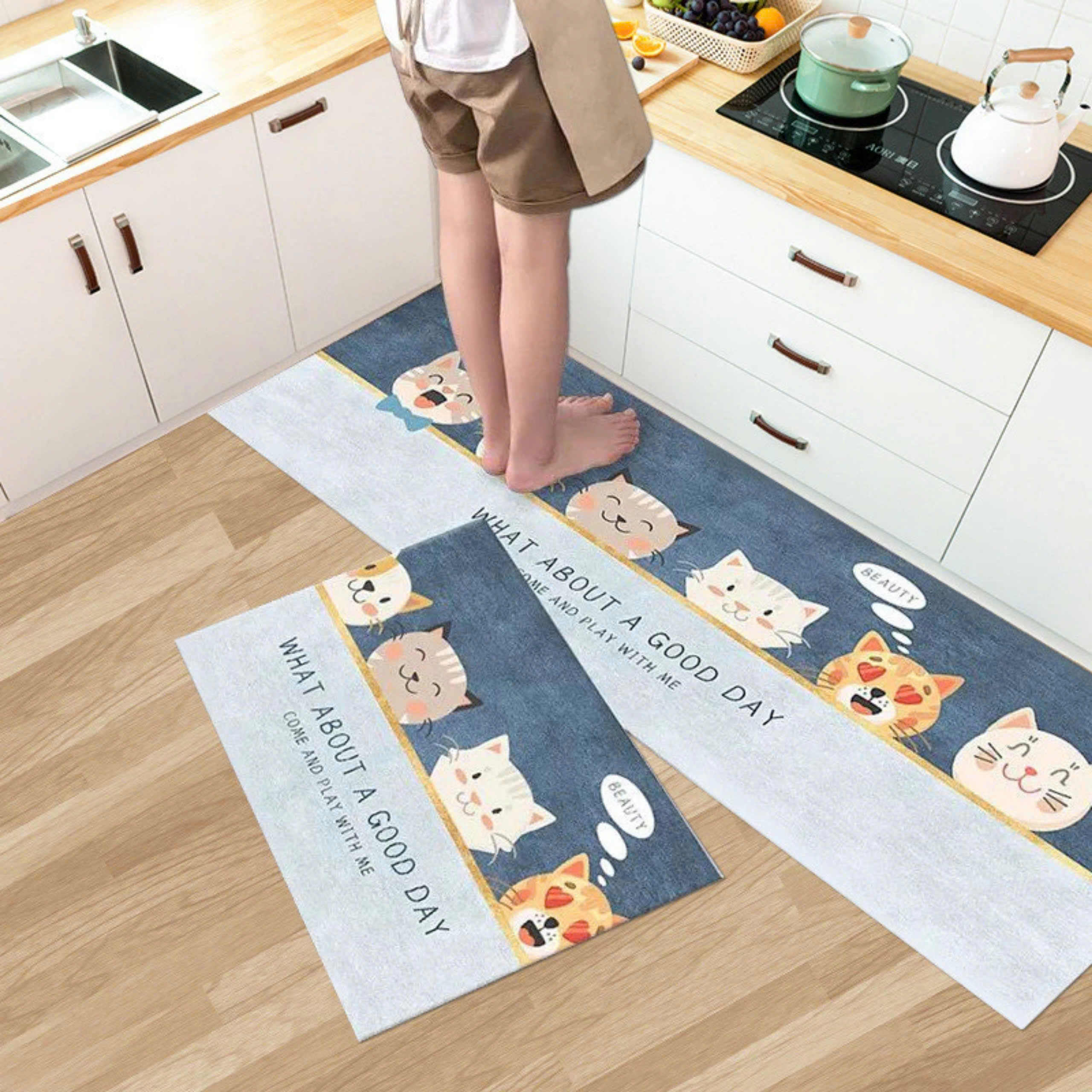 SET 2 THẢM BẾP HÌNH THÚ CUTE