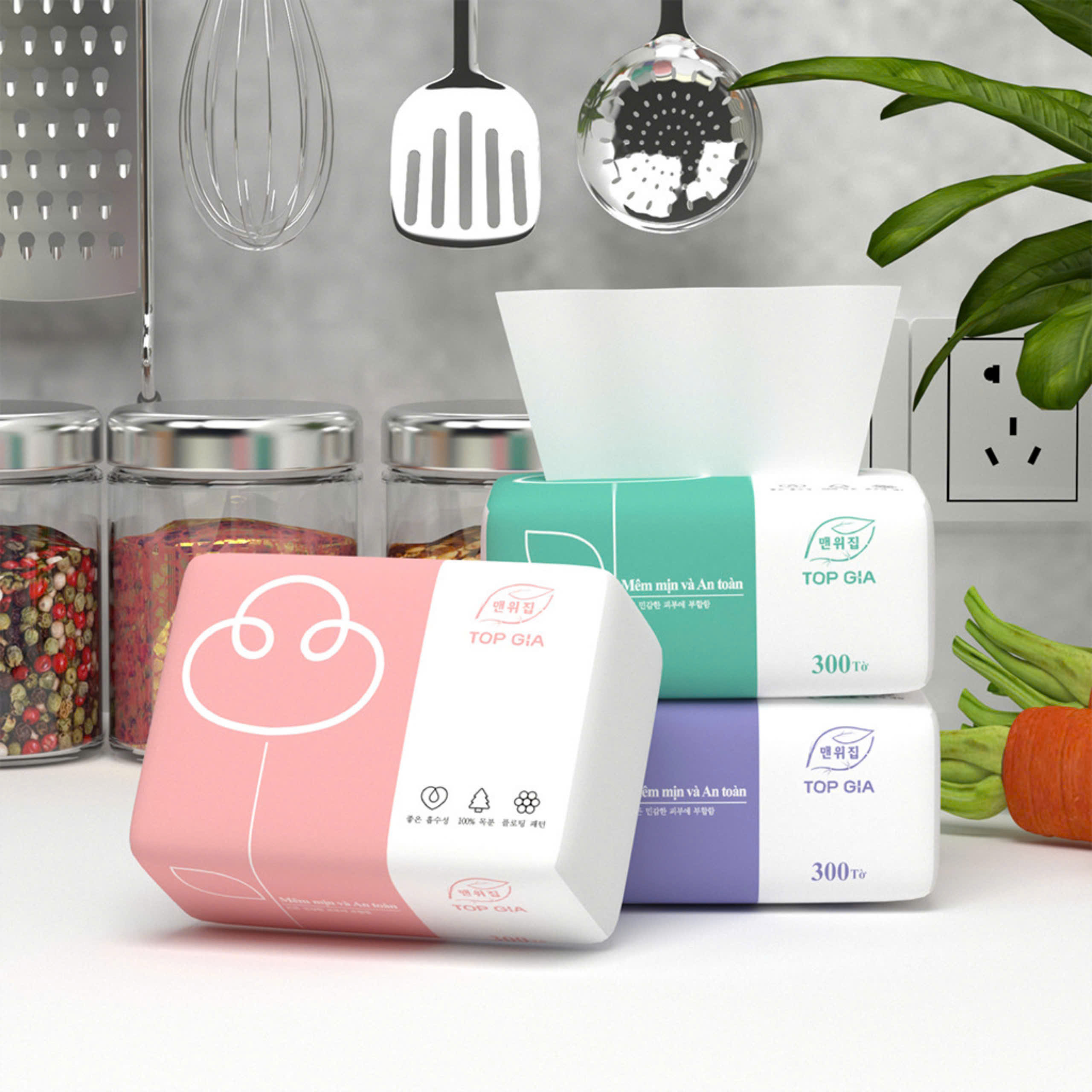 THÙNG 16 GÓI GIẤY ĂN TOPGIA