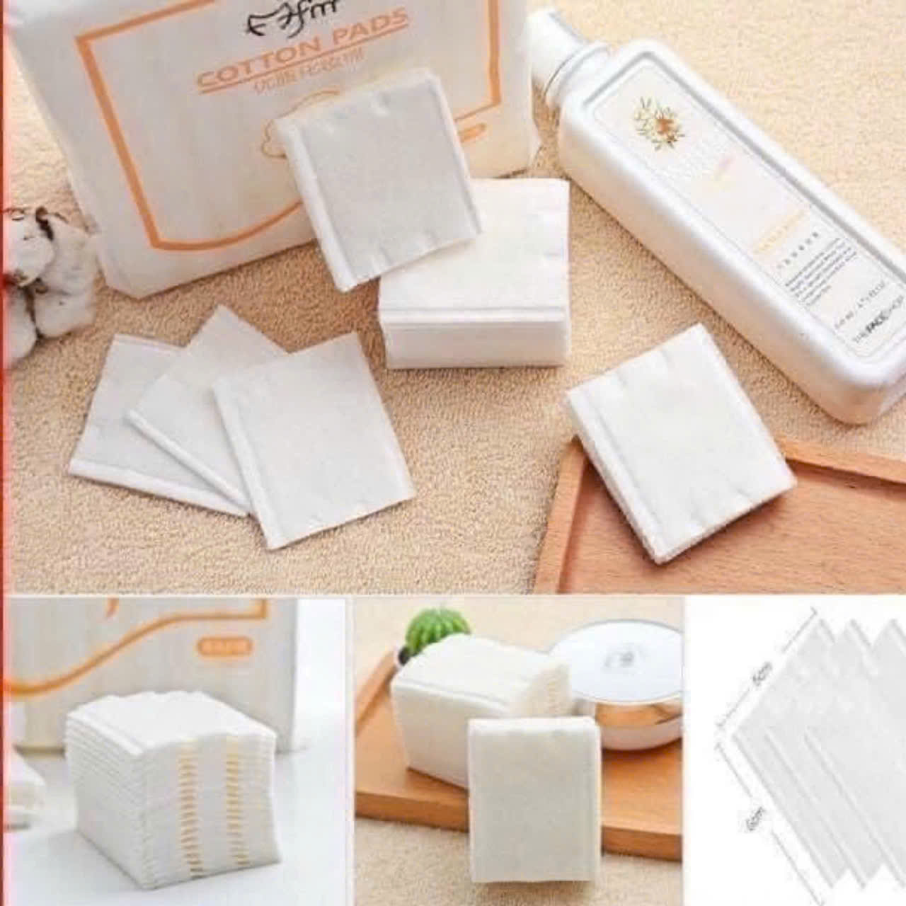 Bông tẩy trang 222 miếng - Bông tẩy trang 3 lớp