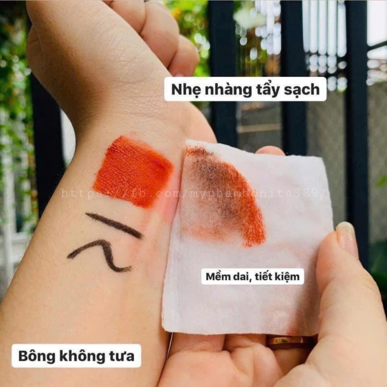 Bông tẩy trang 222 miếng - Bông tẩy trang 3 lớp