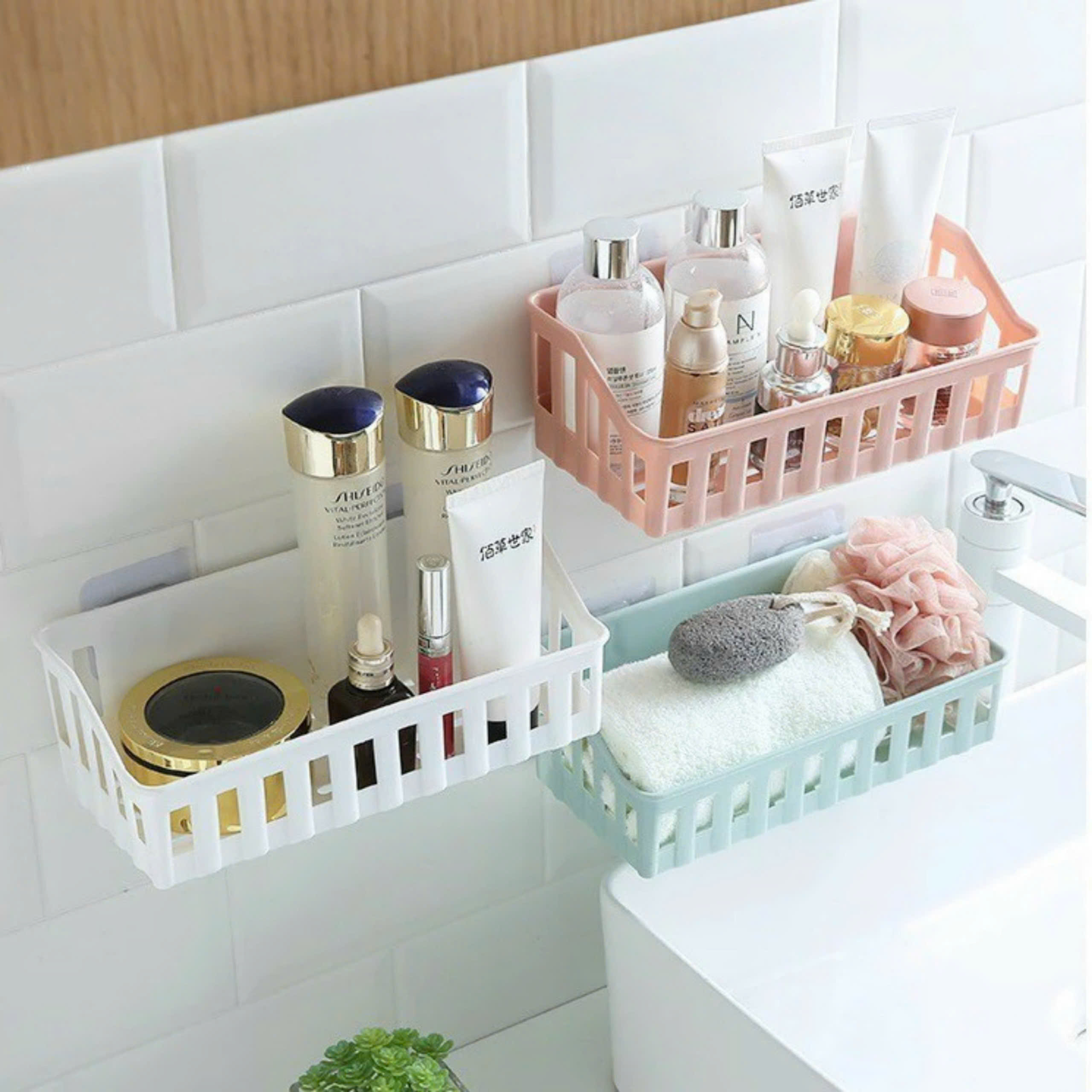 KỆ DÁN TƯỜNG ĐỂ ĐỒ HÌNH CHỮ NHẬT