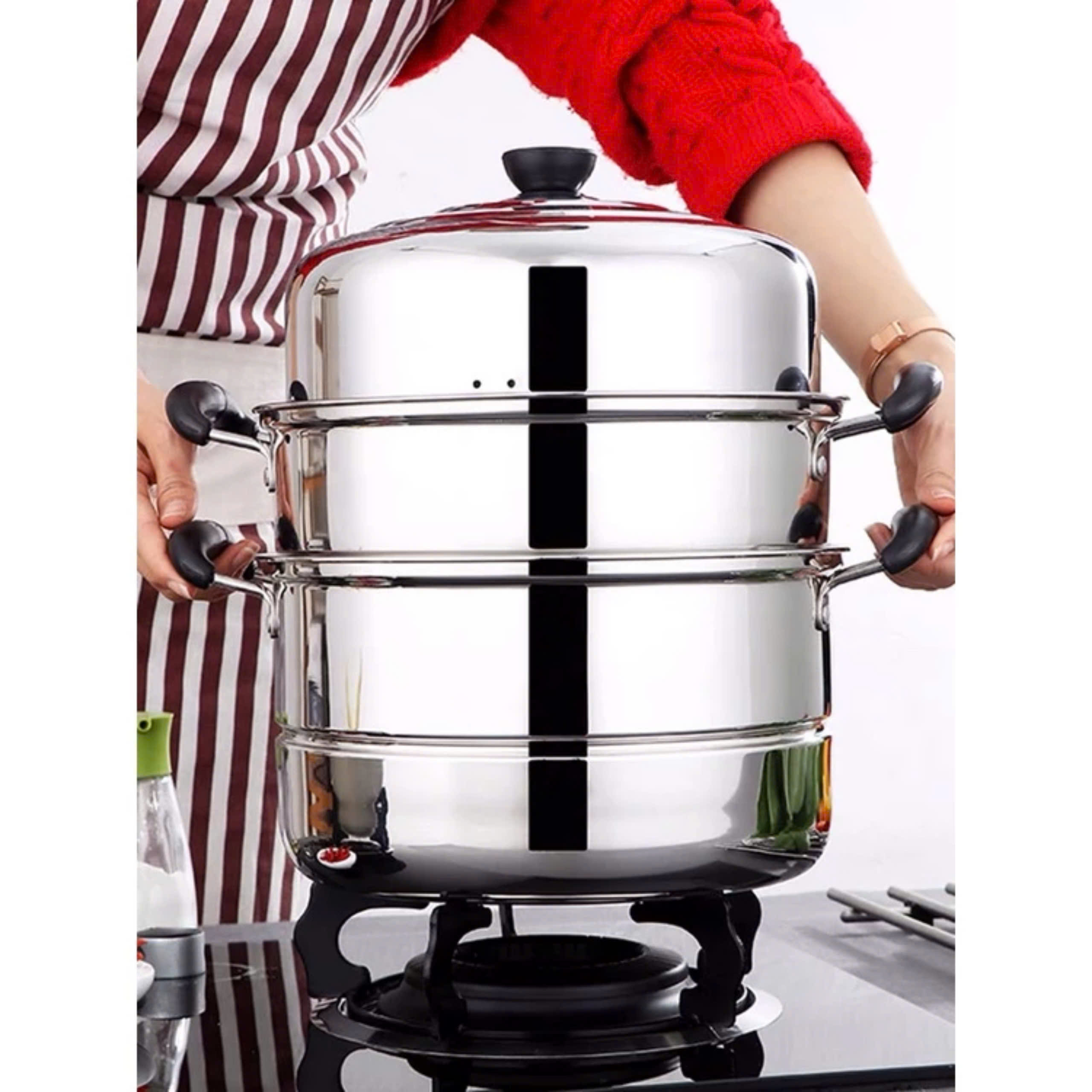 NỒI HẤP 3 TẦNG INOX