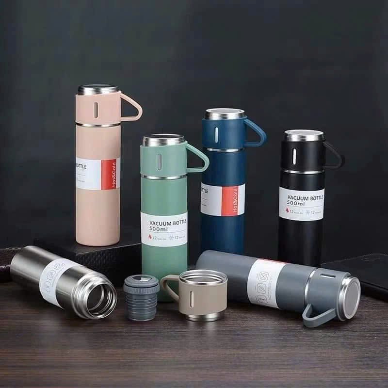 Set Bình Giữ Nhiệt 500ml Kèm 2 Cốc