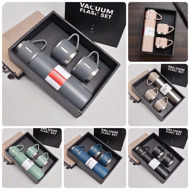 Set Bình Giữ Nhiệt 500ml Kèm 2 Cốc