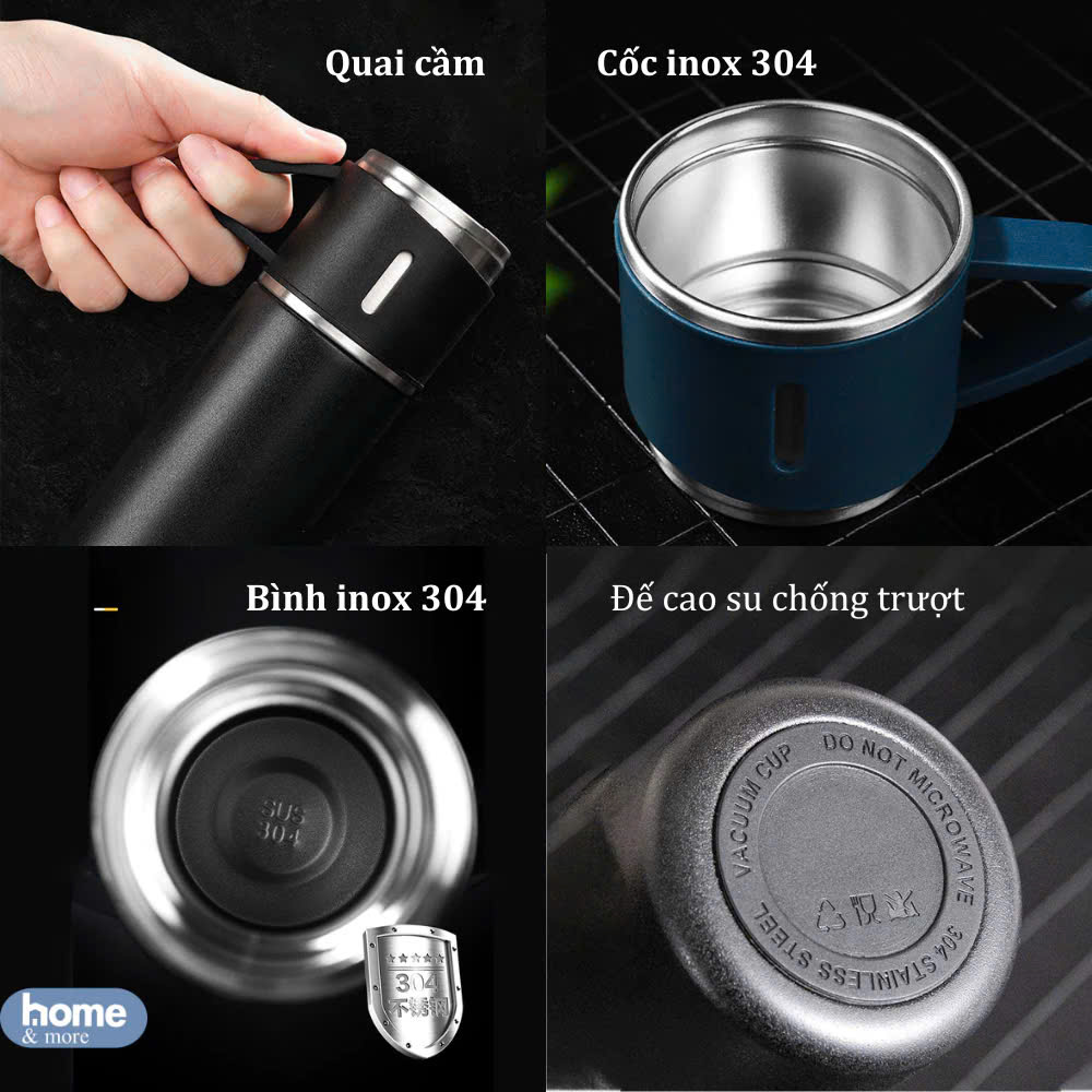 Set Bình Giữ Nhiệt 500ml Kèm 2 Cốc
