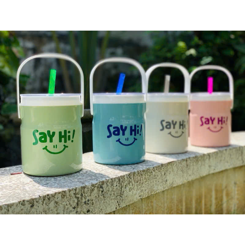 BÌNH ĐÁ TRÀ SỮA 1L SAY HI