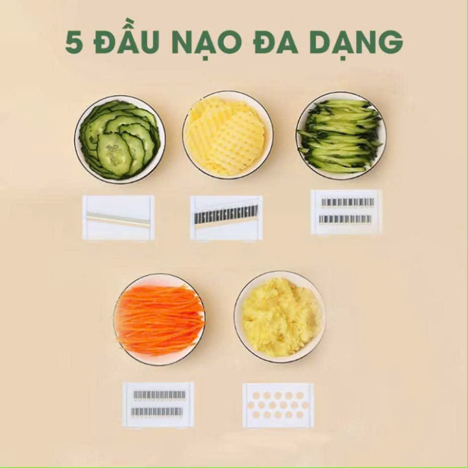 Dụng Cụ Bào Nạo Rau Củ Quả Đa Năng 5 LƯỠI DAO