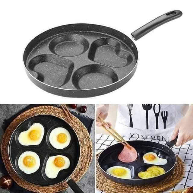CHẢO CHIÊN TRỨNG 4 NGĂN trái tim CHỐNG DÍNH