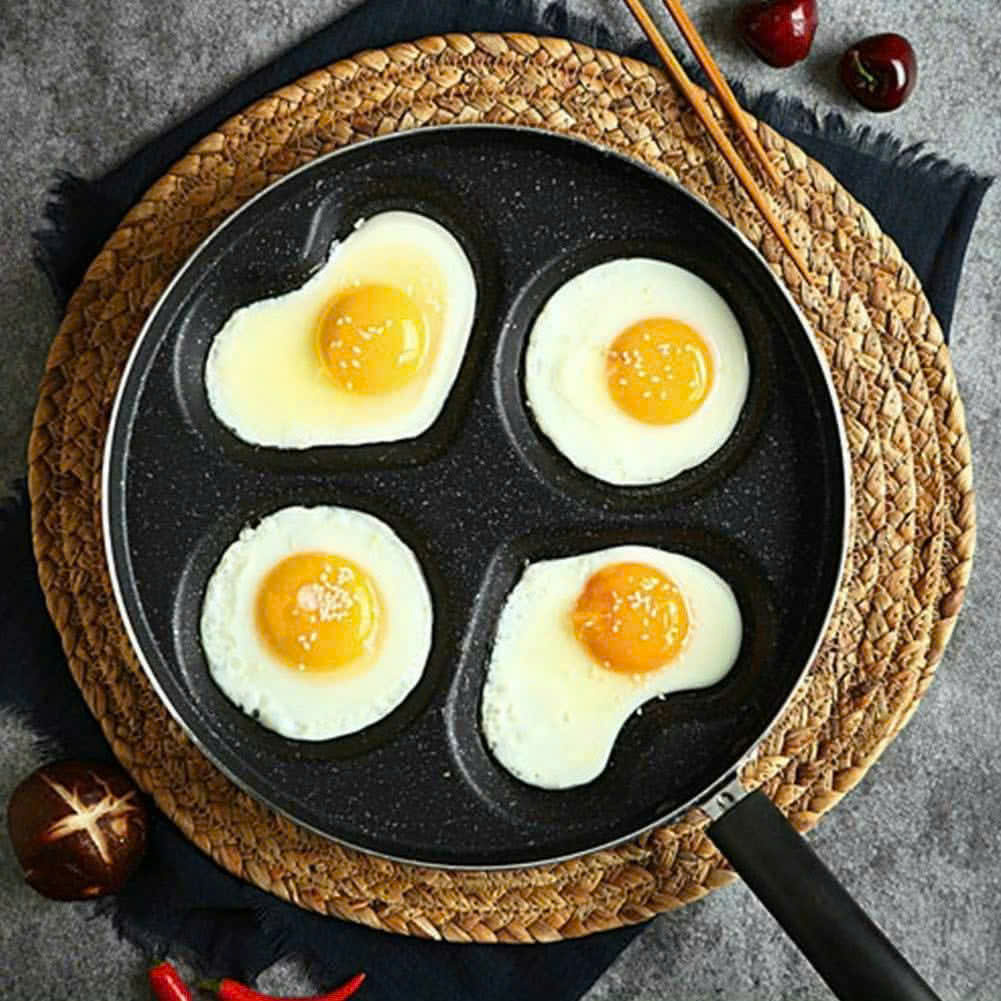 CHẢO CHIÊN TRỨNG 4 NGĂN trái tim CHỐNG DÍNH