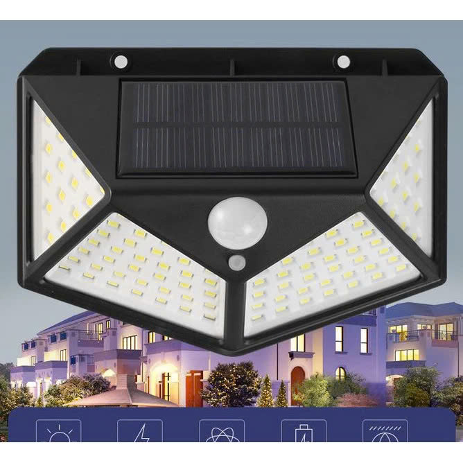 ĐÈN NĂNG LƯỢNG MẶT TRỜI 100 LED