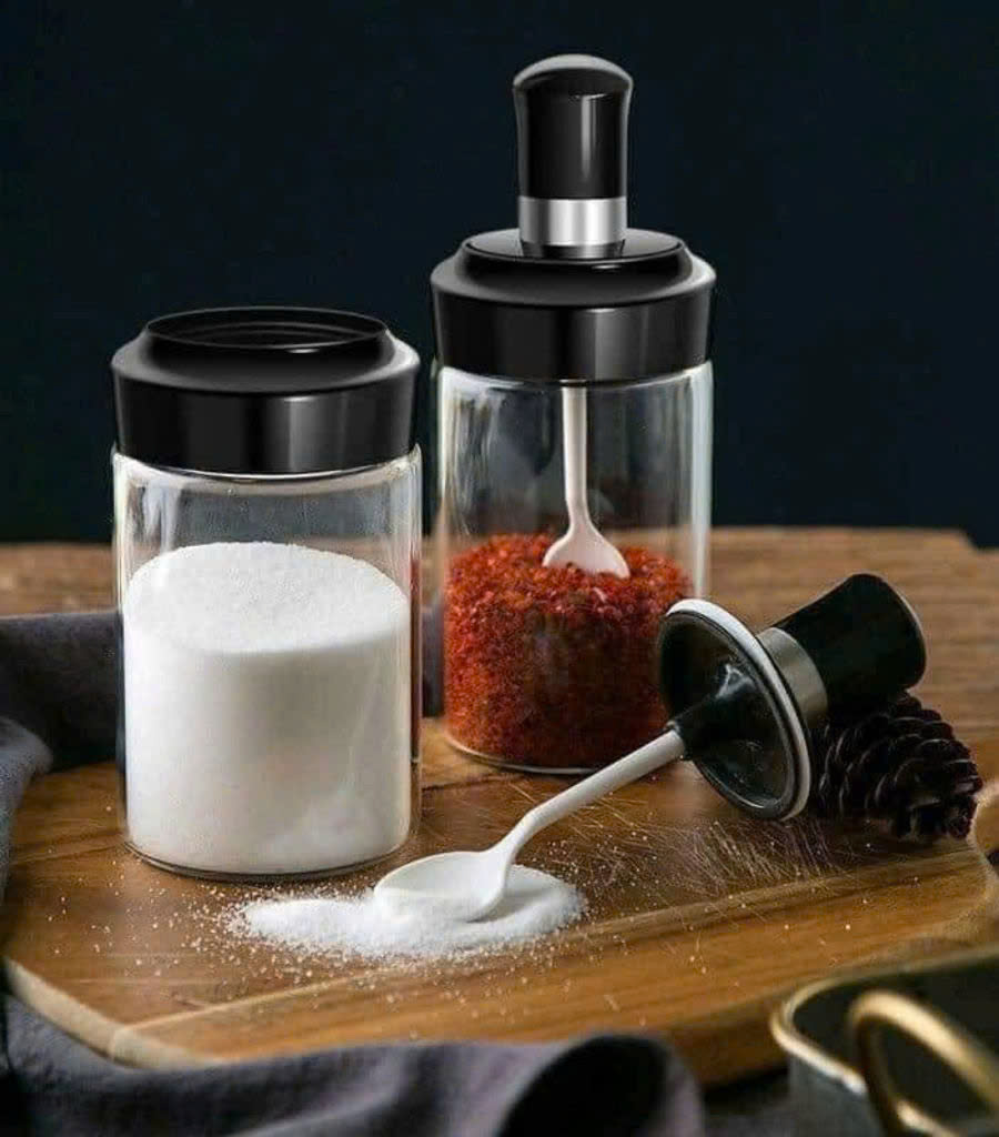 SEt 4 Lọ Đựng Gia Vị Kèm Muỗng Cực Xịn