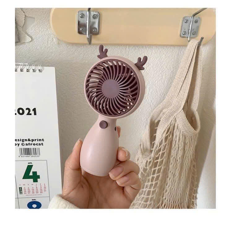 Quạt Mini Tích Điện Cầm Tay Tai Thú