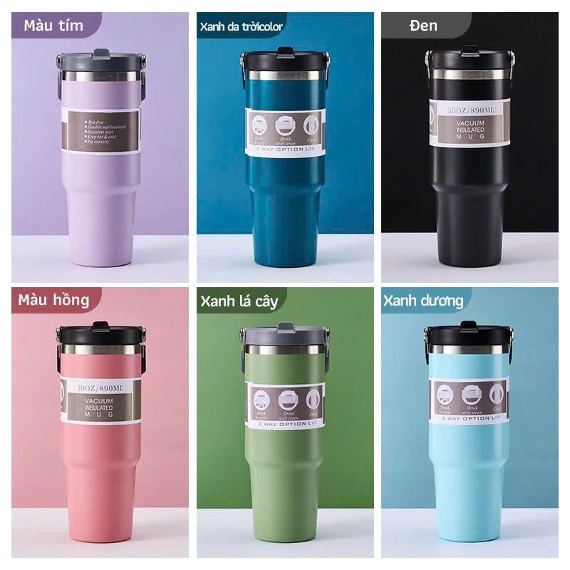 Ly giữ nhiệt VACUUM Inox 304 - 900ml