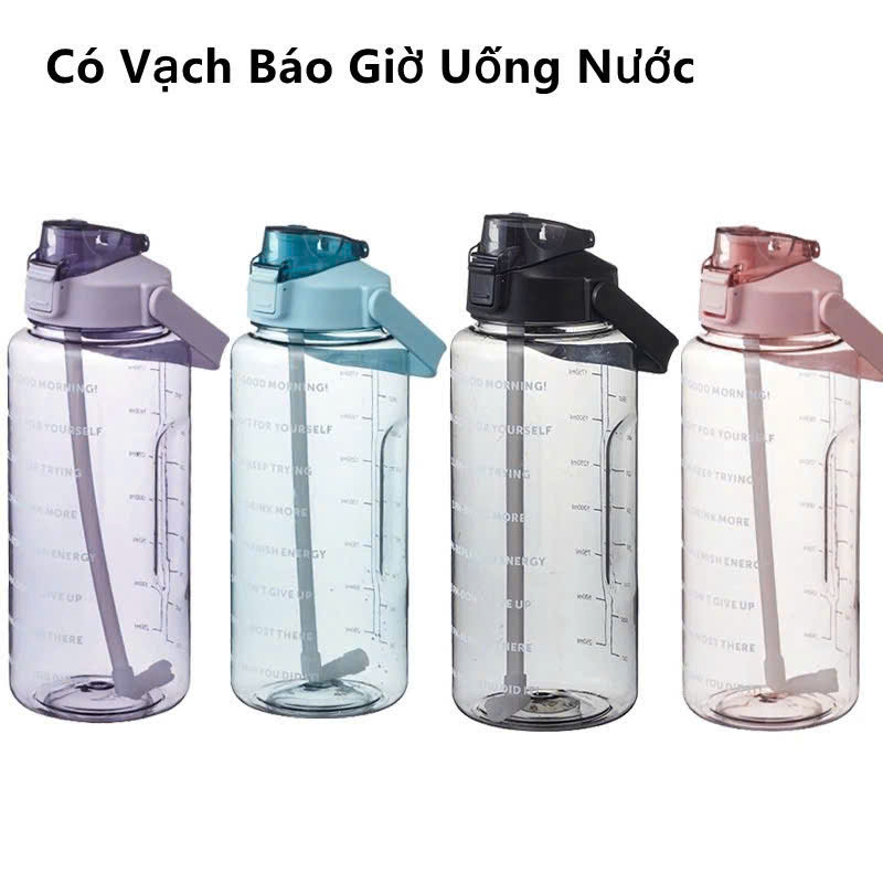 BÌNH NƯỚC NHẮC NHỞ 2L CHIA GIỜ UỐNG