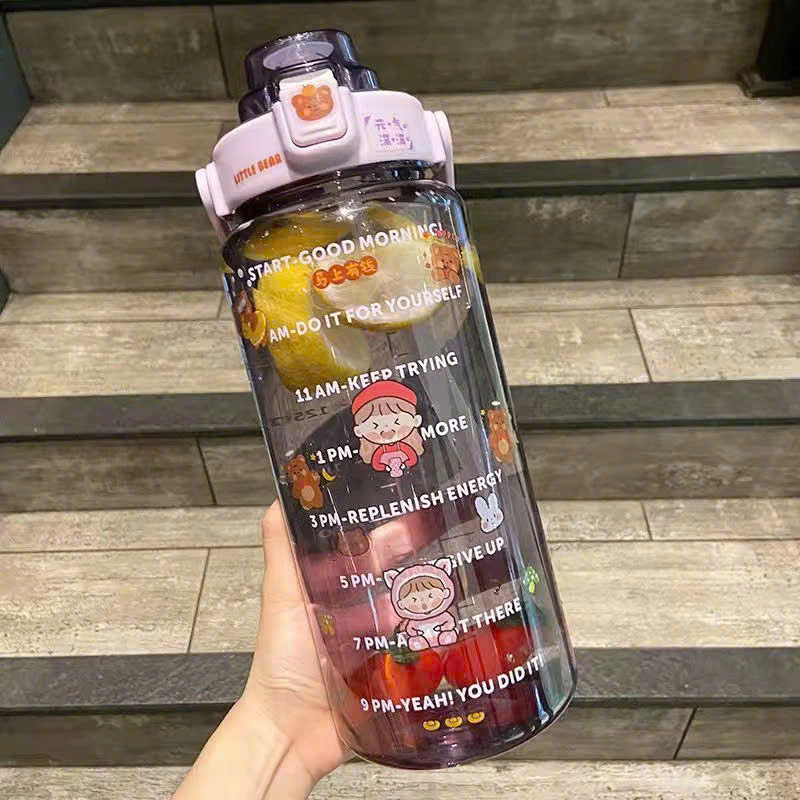 BÌNH NƯỚC NHẮC NHỞ 2L CHIA GIỜ UỐNG