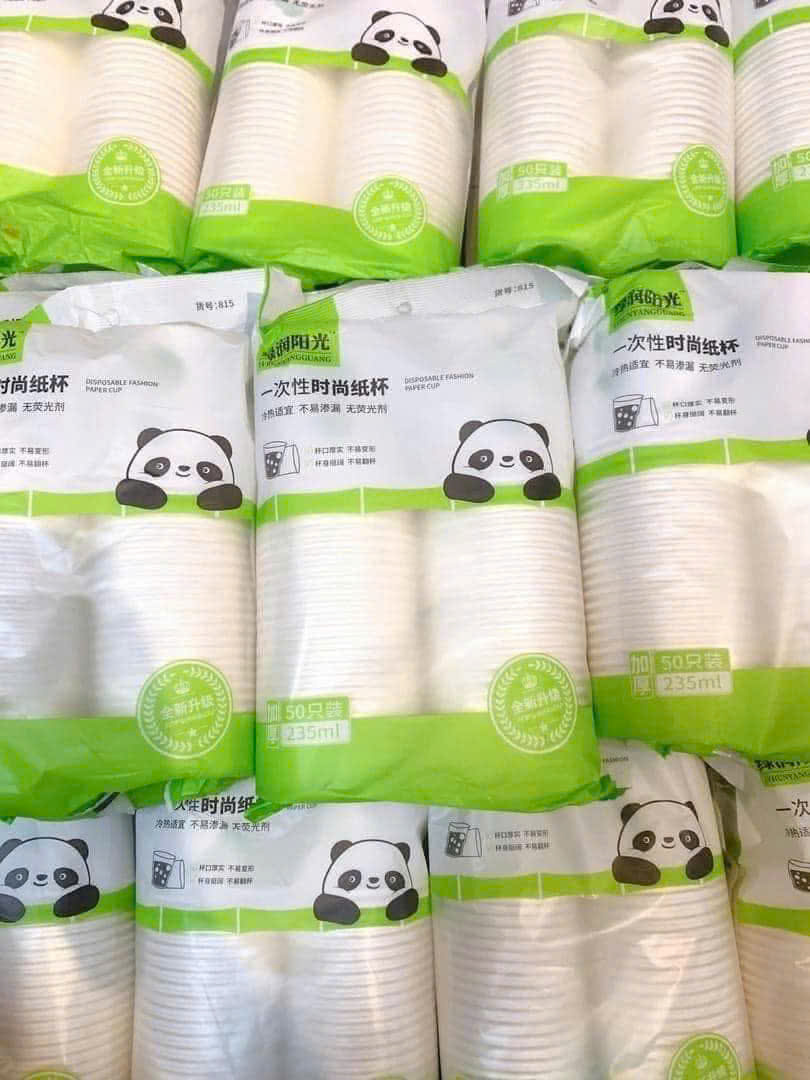 SET 50 cốc giấy gấu trúc