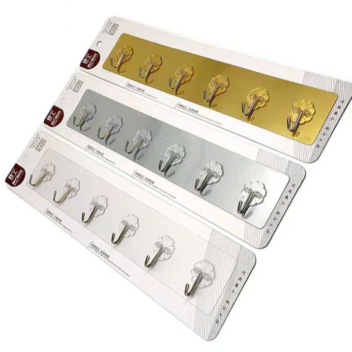 Thanh 6 Móc thiếc dán tường