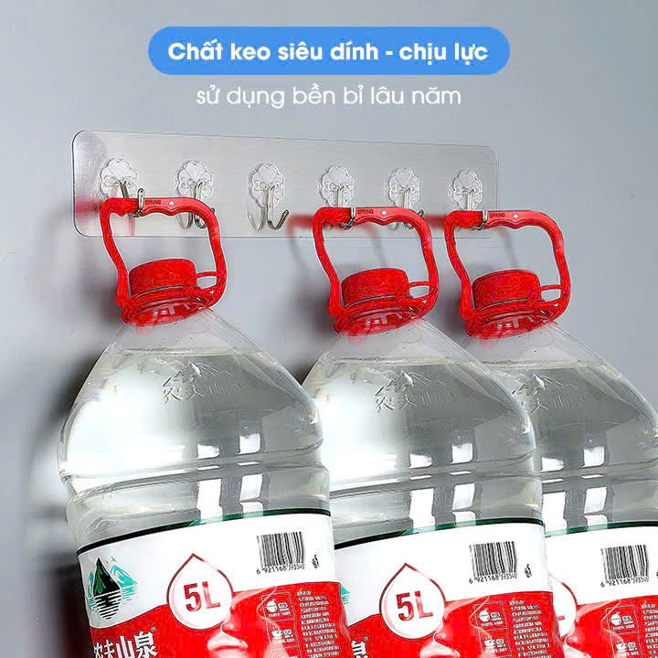 Thanh 6 Móc thiếc dán tường