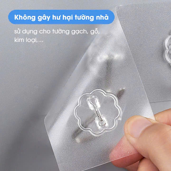 Thanh 6 Móc thiếc dán tường