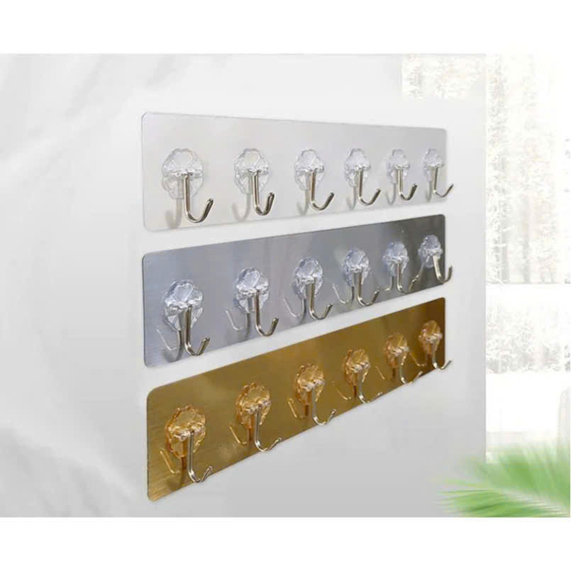 Thanh 6 Móc thiếc dán tường