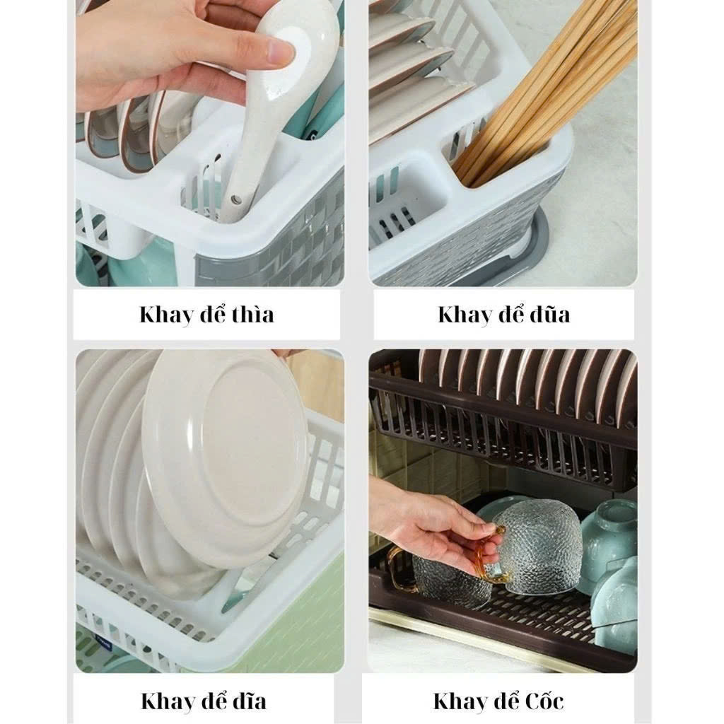 RỔ ÚP BÁT ĐŨA CÓ KHAY HỨNG NƯỚC