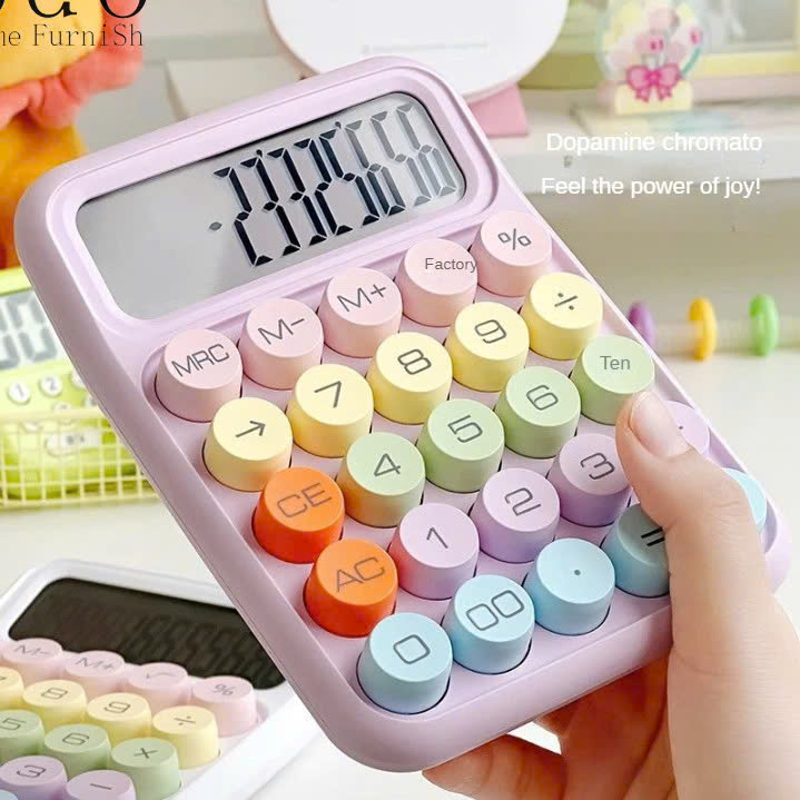 Máy tính 12 chữ số cỡ lớn màu sắc xinh xắn