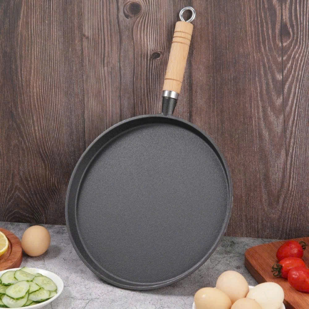 CHẢO GANG CÁN GỖ SIZE 20cm
