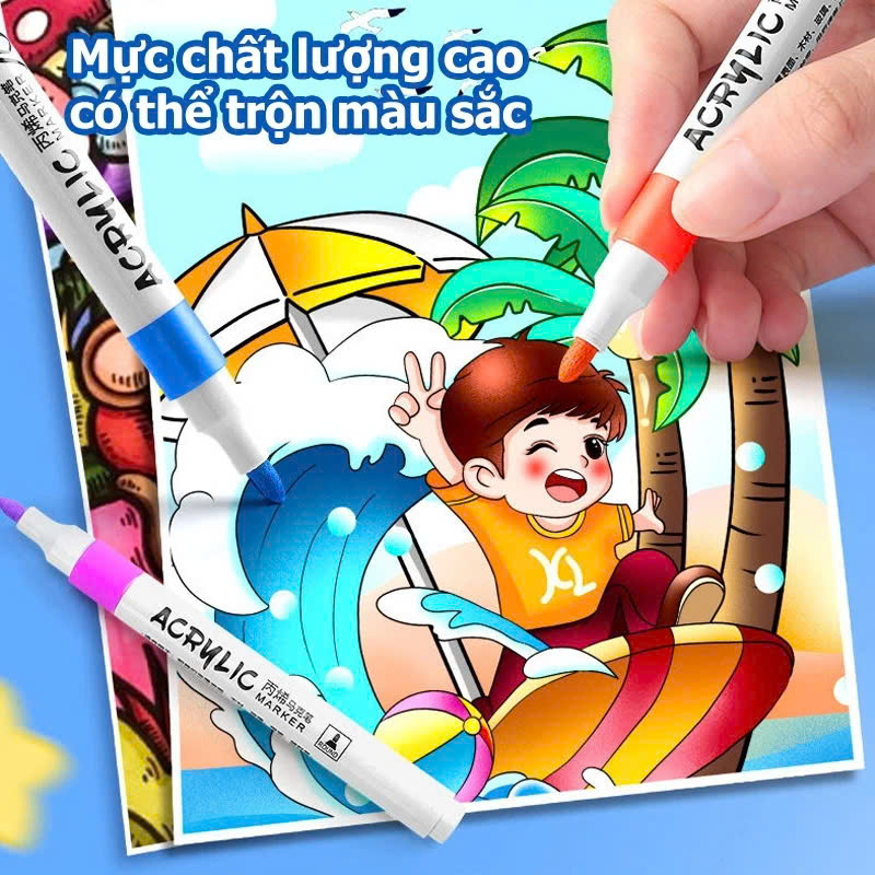 Hộp Bút acrylic FORBABY Phi Hành Gia 80 màu
