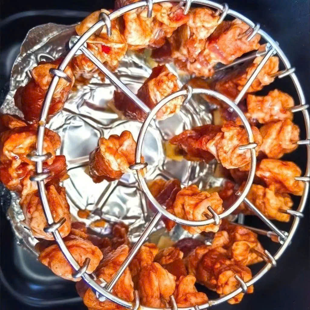 Giá inox 24 xiên đặc biệt cho nồi chiên không dầu