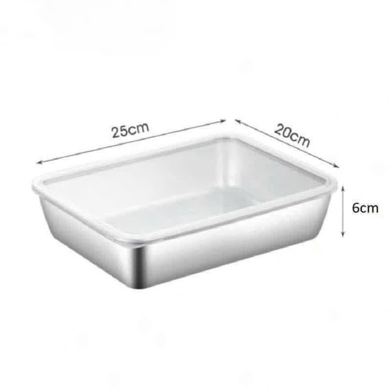 HỘP ĐỰNG THỨC ĂN BẰNG INOX 304 CỠ LỚN CÓ LẮP ĐẬY