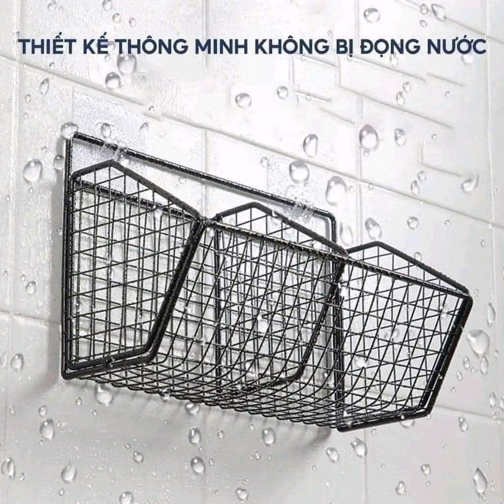 KỆ LƯỚI SẮT 3 NGĂN ĐỰNG GIA VỊ , NHÀ TẮM