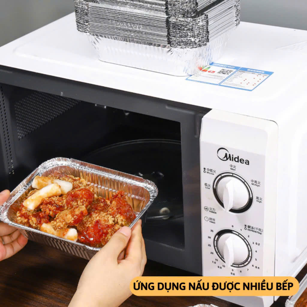 SET 20 KHUÔN GIẤY BẠC NẤU ĂN HÌNH CHỮ NHẬT 700ML