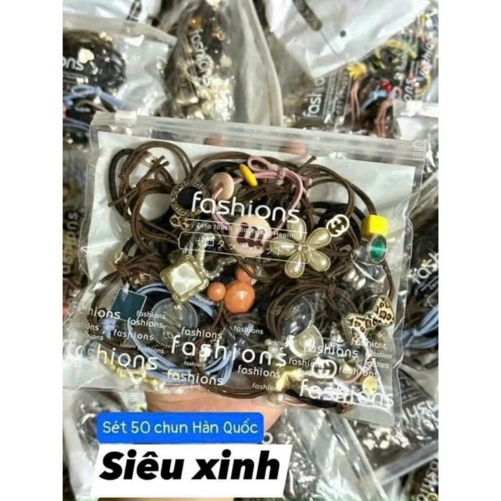 SET 50 DÂY BUỘC , CỘT TÓC Hàn Quốc
