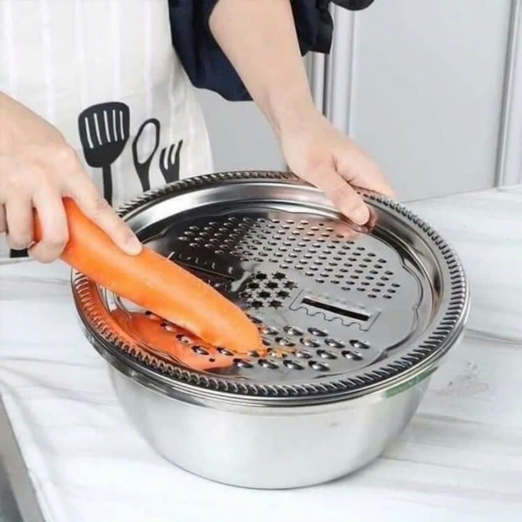 Bộ Chậu Rổ Nạo Đa Năng 3in1