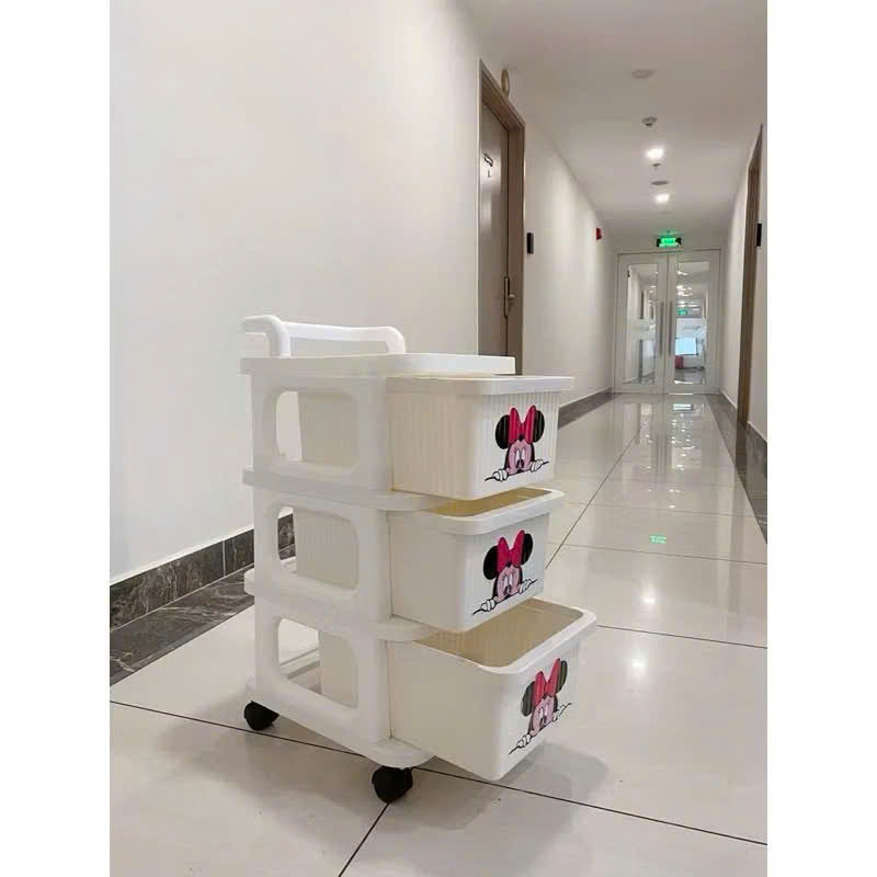 TỦ KÉO ĐA NĂNG MICKEY 4 TẦNG CÓ BÁNH XE