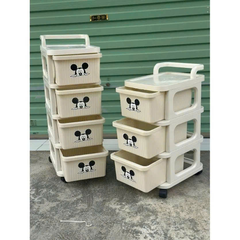 TỦ KÉO ĐA NĂNG MICKEY 4 TẦNG CÓ BÁNH XE
