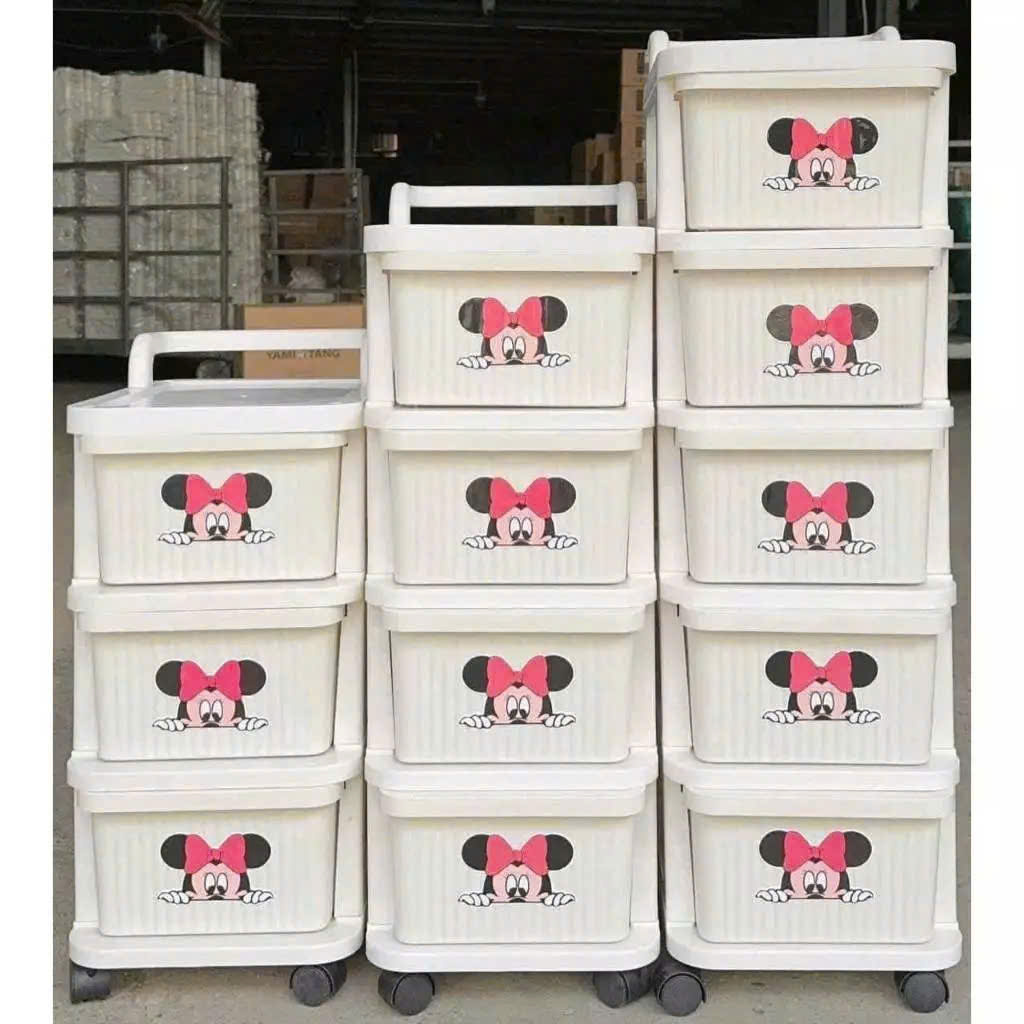 TỦ KÉO ĐA NĂNG MICKEY 4 TẦNG CÓ BÁNH XE