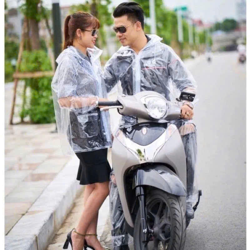BỘ QUẦN + ÁO MƯA SIÊU DAI TRONG SUỐT