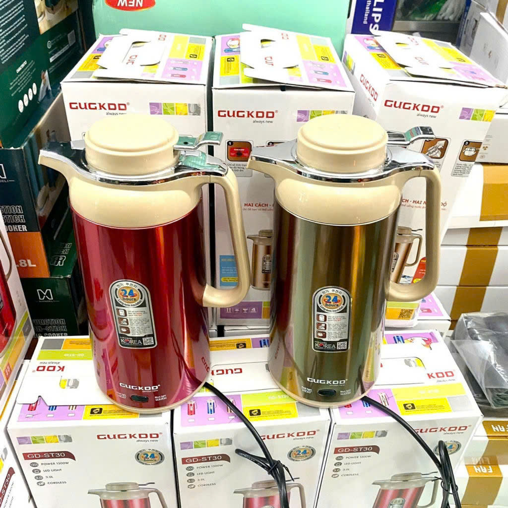 Ấm siêu tốc đun+ ủ ấm Gugkdd 2in1 GD-ST30 3 lít