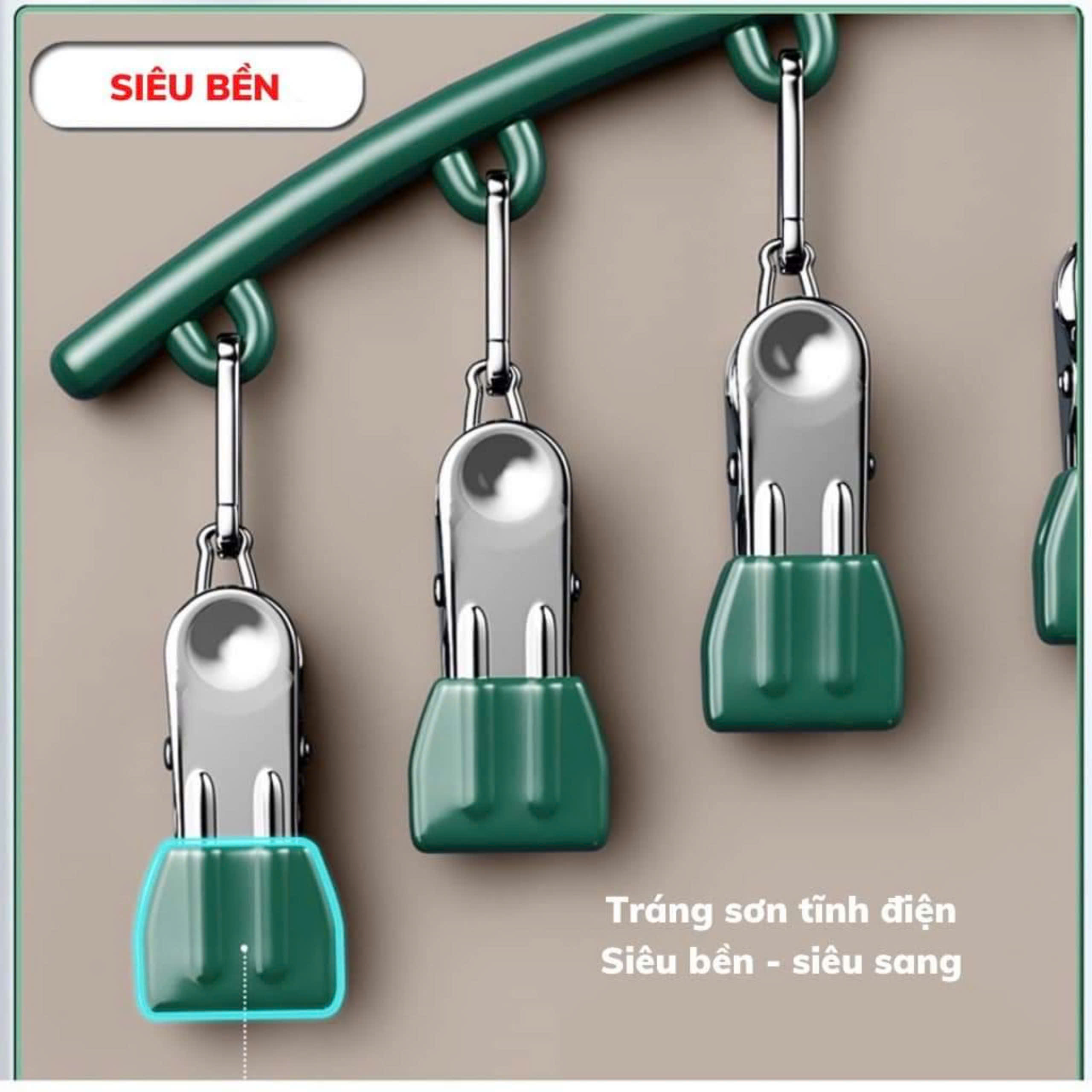 Móc chùm 10 kẹp vòng cung