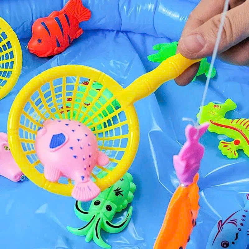 Đồ Chơi Câu Cá 27 Chi Tiết Có Bể Phao Kèm Cần Câu Nhựa Cho Bé Vui Nhộn