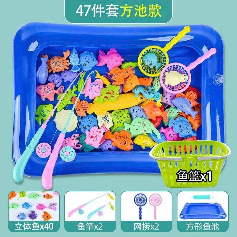 Đồ Chơi Câu Cá 27 Chi Tiết Có Bể Phao Kèm Cần Câu Nhựa Cho Bé Vui Nhộn